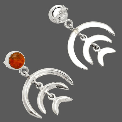 Natural Red Sponge Coral Earrings E-1249 SDE84369