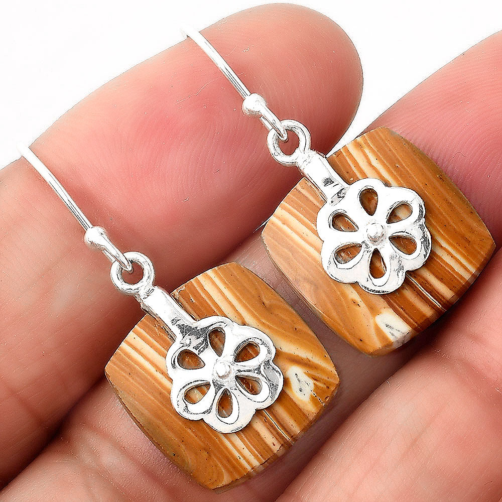 Natural Snake Skin Jasper Earrings E-1137 SDE86889