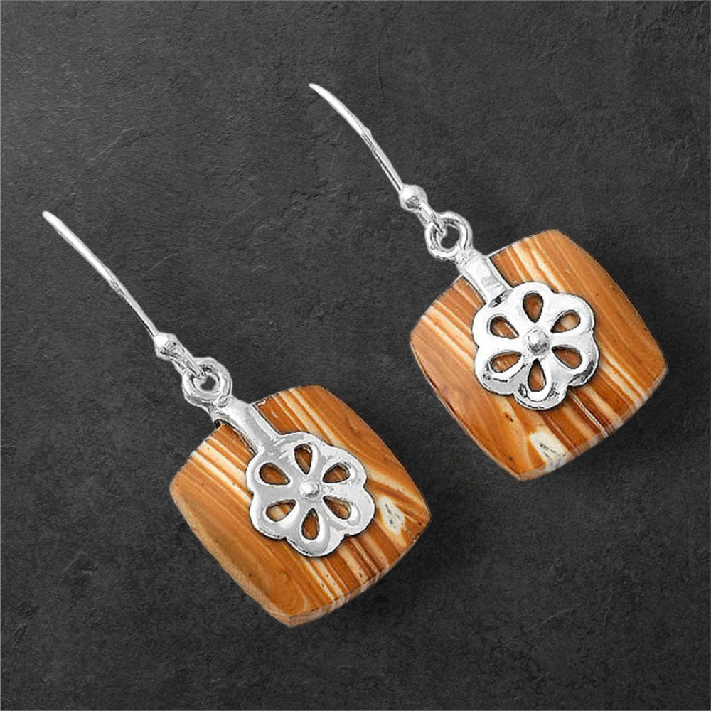 Natural Snake Skin Jasper Earrings E-1137 SDE86889