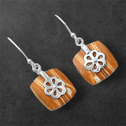 Natural Snake Skin Jasper Earrings E-1137 SDE86889