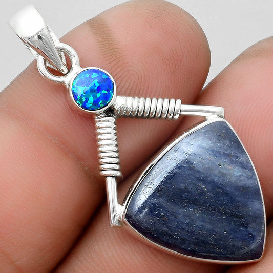 Natural Purple Aventurine & Fire Opal Pendant P-1600 SDP104324