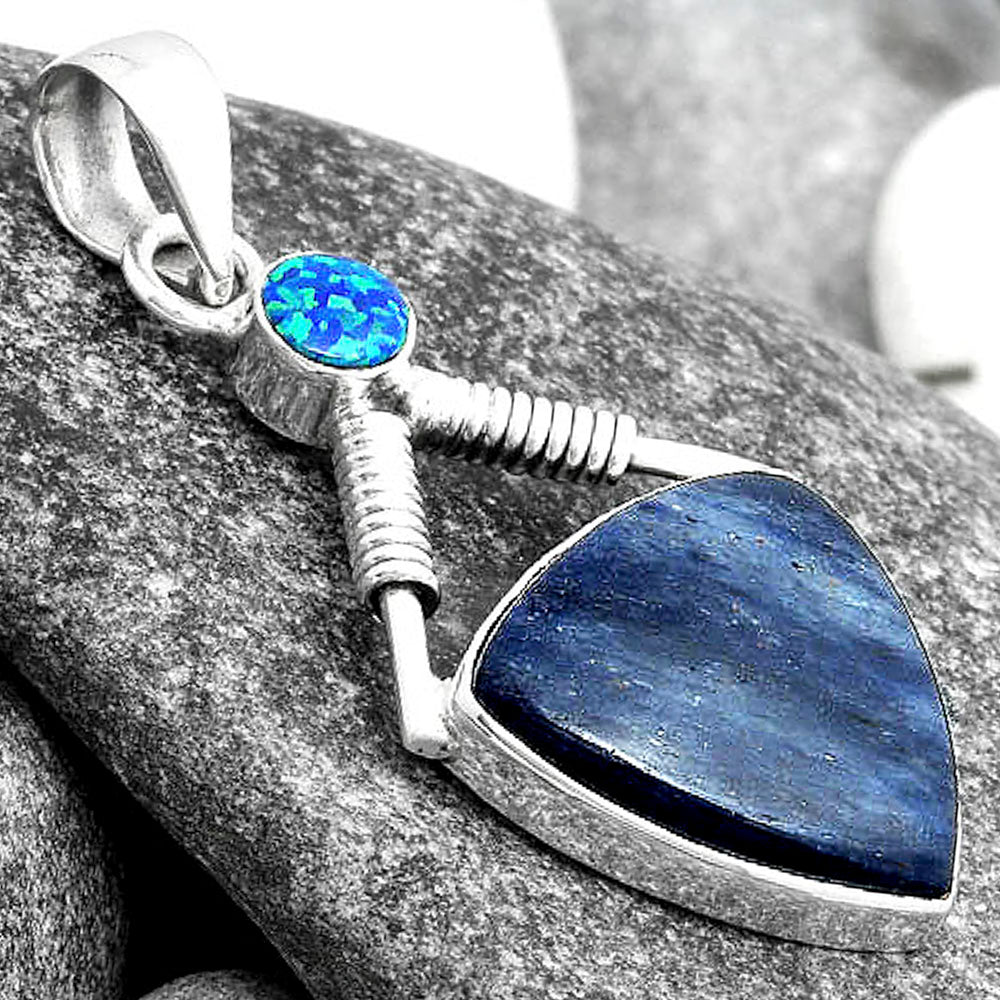 Natural Purple Aventurine & Fire Opal Pendant P-1600 SDP104324