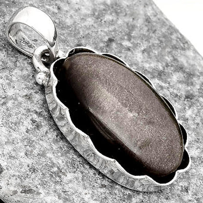 Natural Silver Obsidian Pendant P-1555 SDP107082-2
