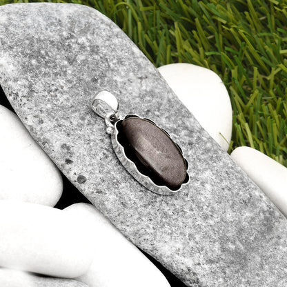 Natural Silver Obsidian Pendant P-1555 SDP107082-1