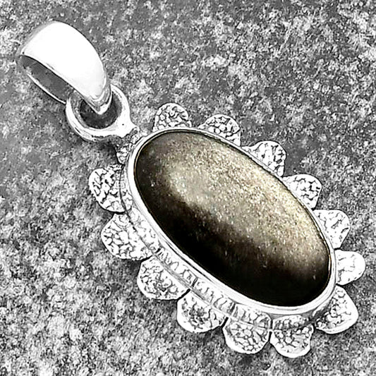 Natural Silver Obsidian Pendant P-1205 SDP109688