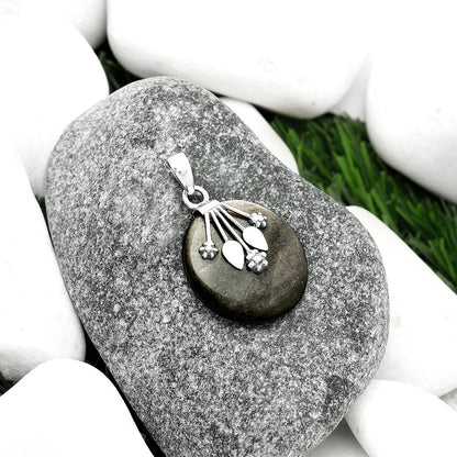 Natural Silver Obsidian Pendant P-1647 SDP111356-1