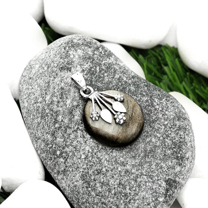 Natural Silver Obsidian Pendant P-1647 SDP111359-1