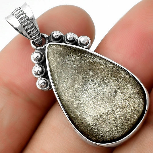Natural Silver Obsidian Pendant P-1087 SDP112082
