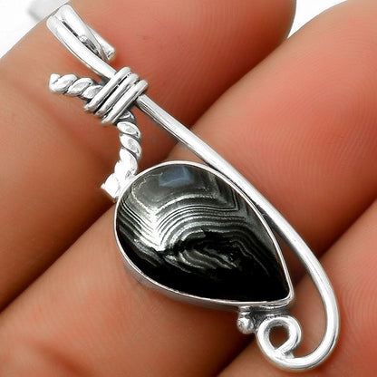 Crown Of Silver Psilomelane - Black Malachite Pendant P-1682 SDP112905