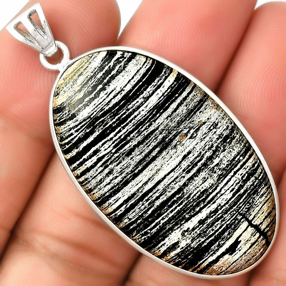 Natural Silver Leaf Obsidian Pendant P-1001 SDP125026-0