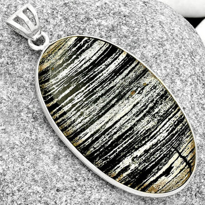 Natural Silver Leaf Obsidian Pendant P-1001 SDP125026-2