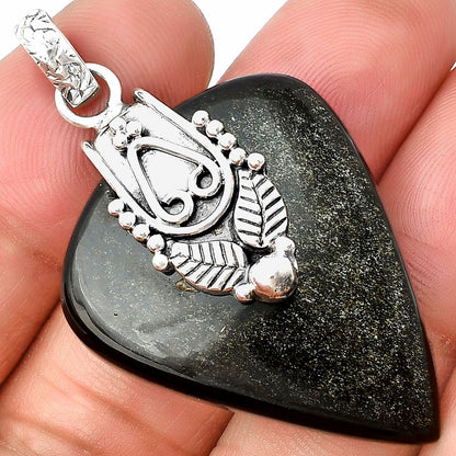 Natural Silver Obsidian Pendant P-1313 SDP136416-0