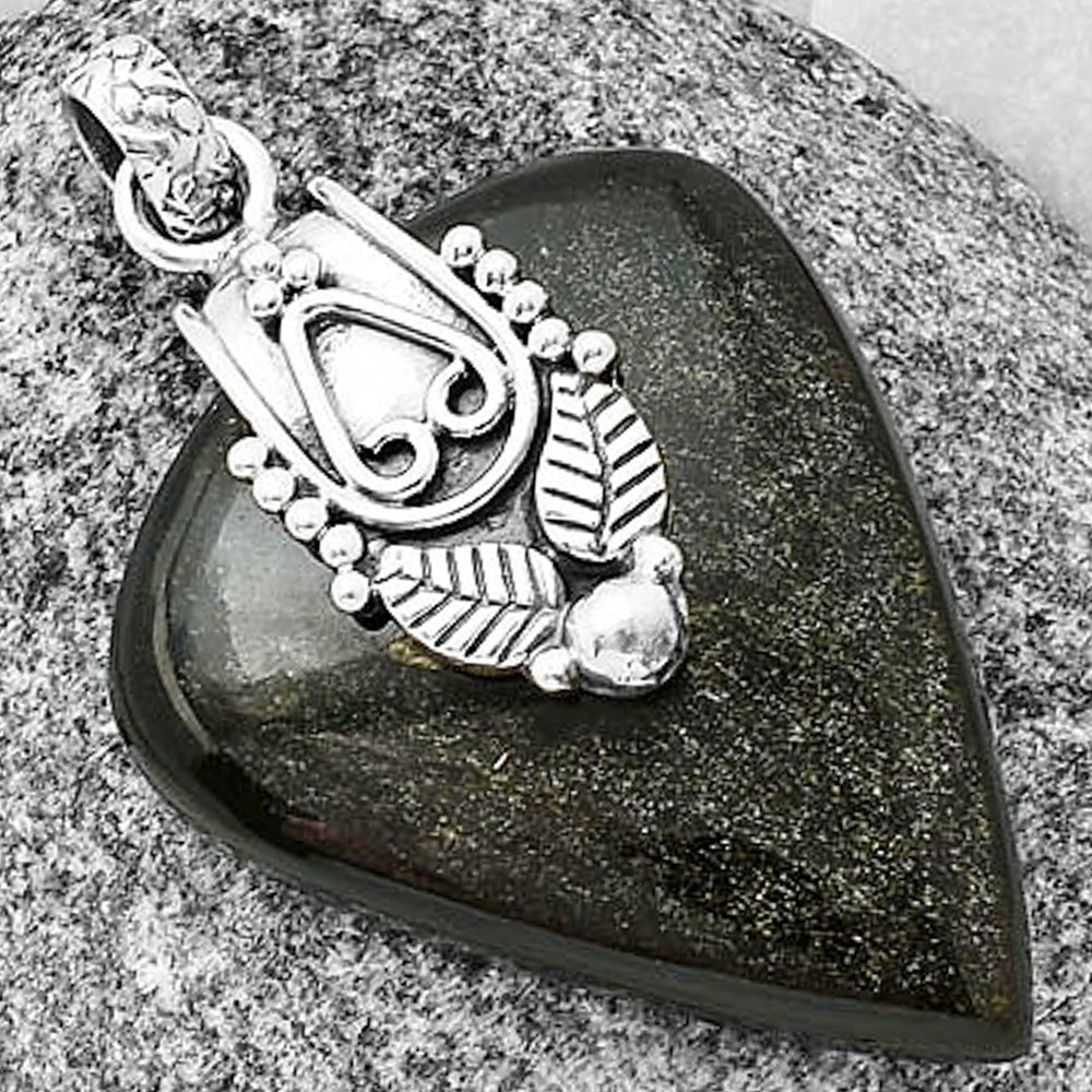Natural Silver Obsidian Pendant P-1313 SDP136416-2