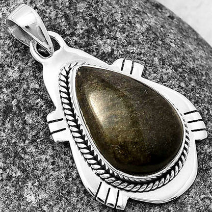 Natural Silver Obsidian Pendant P-1463 SDP140674