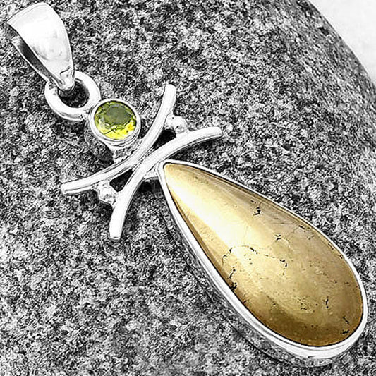 Apache Gold Healer's Gold & Peridot Pendant P-1243 SDP140785