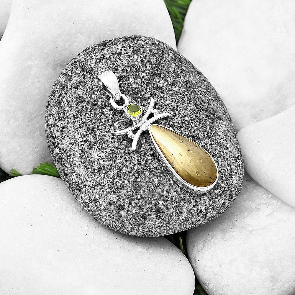Apache Gold Healer's Gold & Peridot Pendant P-1243 SDP140785