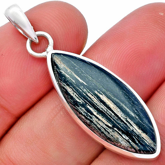 Natural Silver Leaf Obsidian Pendant P-1002 SDP144597