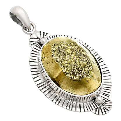 Natural Peruvian Golden Pyrite Pendant P-1732 SDP148252