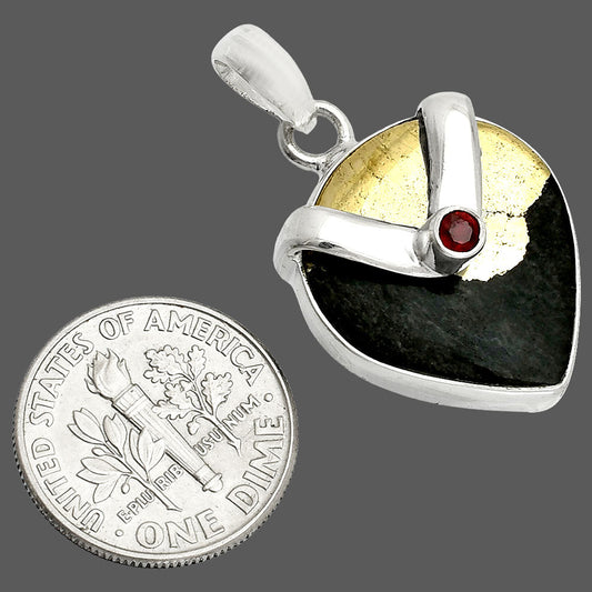 Apache Gold Healer's Gold & Garnet Pendant P-1735 SDP150714