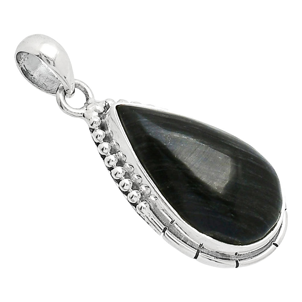 Natural Silver Leaf Obsidian Pendant P-1058 SDP153828-1