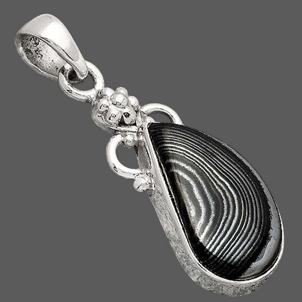 Crown Of Silver Psilomelane - Black Malachite Pendant P-1220 SDP154756