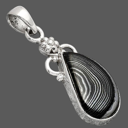 Crown Of Silver Psilomelane - Black Malachite Pendant P-1220 SDP154756