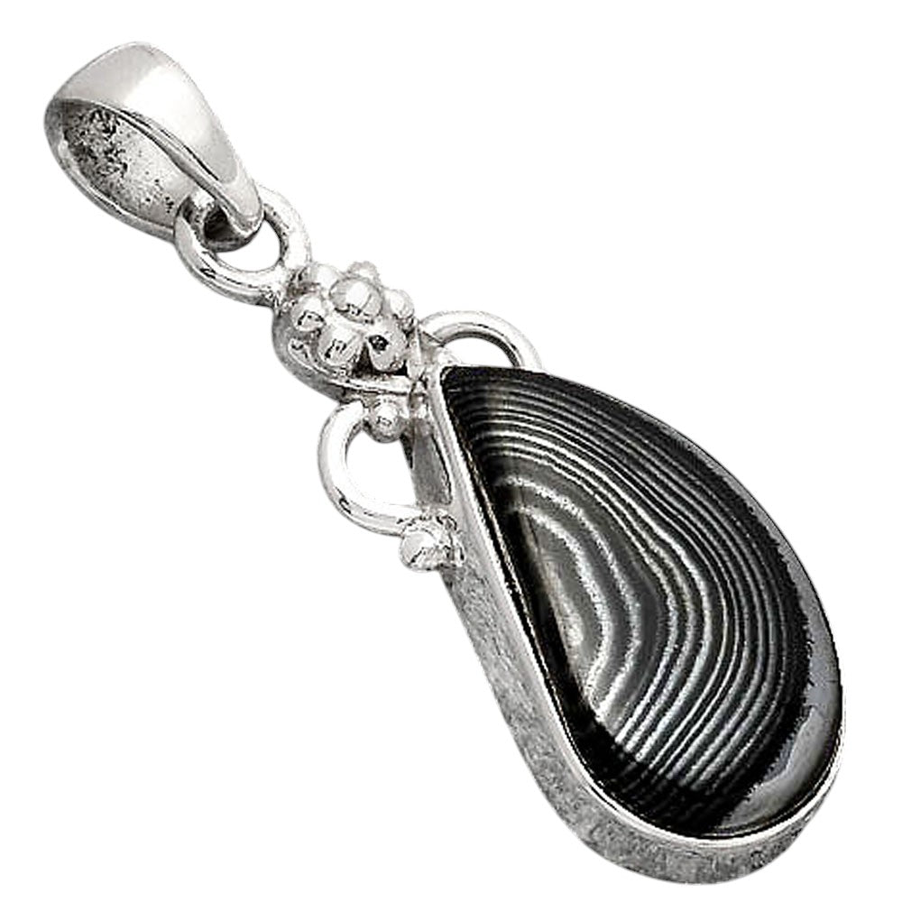 Crown Of Silver Psilomelane - Black Malachite Pendant P-1220 SDP154756