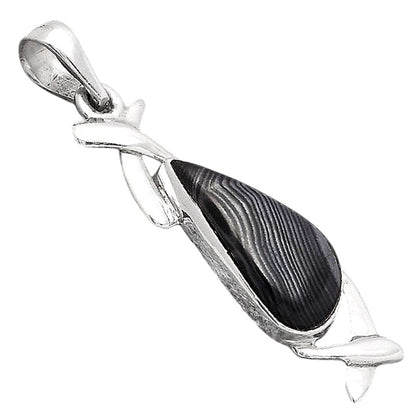 Crown Of Silver Psilomelane - Black Malachite Pendant P-1428 SDP154908