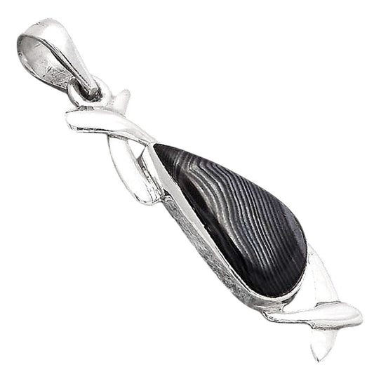Crown Of Silver Psilomelane - Black Malachite Pendant P-1428 SDP154908