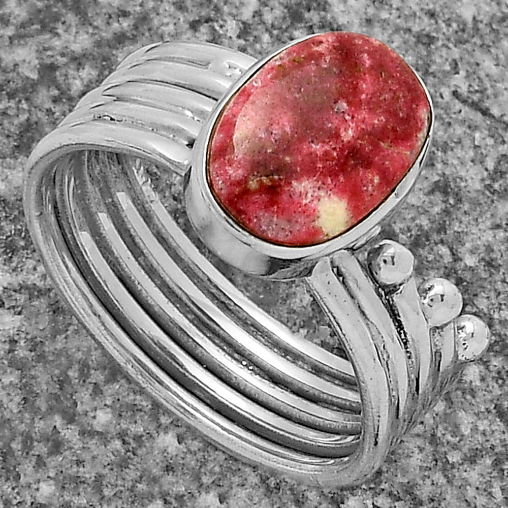 Natural Pink Thulite - Norway Ring size-7 R-1492 SDR175566