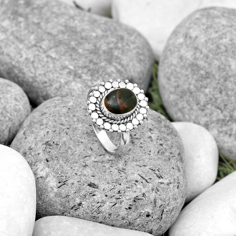 Natural Turkish Rainforest Chrysocolla Ring size-7 R-1399 SDR194262