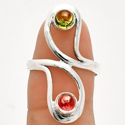 Natural Multi Tourmaline Ring size-8 R-1723 SDR231419