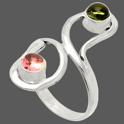 Natural Multi Tourmaline Ring size-8 R-1723 SDR231419