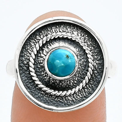Natural Turquoise Morenci Mine Ring size-8 R-1439 SDR244306