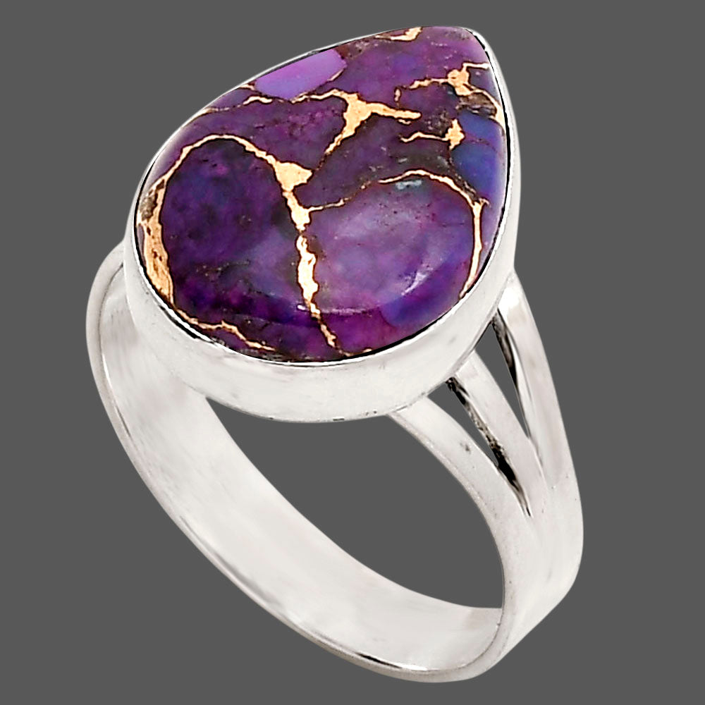 Copper Purple Turquoise Ring size-10 R-1003 SDR250013