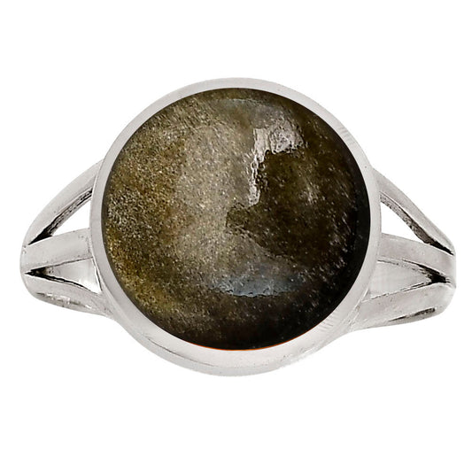Silver Obsidian Ring size-8 R-1006 SDR250075-0