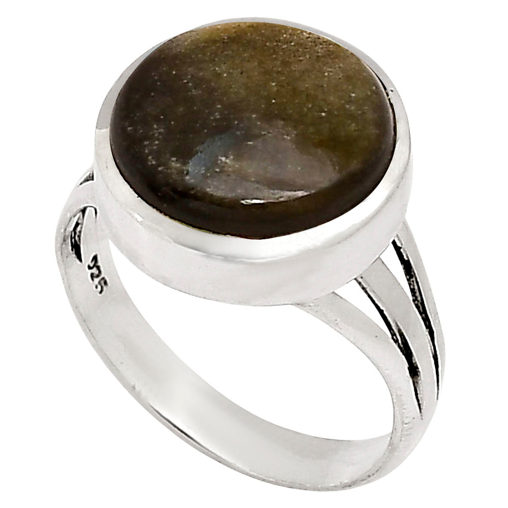 Silver Obsidian Ring size-8 R-1006 SDR250075-2