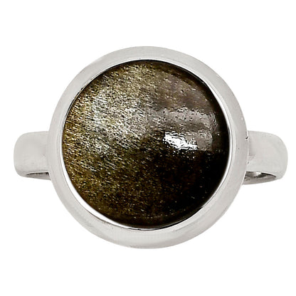 Silver Obsidian Ring size-8 R-1007 SDR250269-0