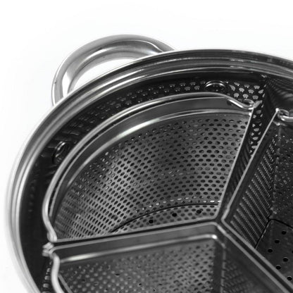 Stainless Steel 4-Quart Dutch Oven with 3-Section Dividers and Lid