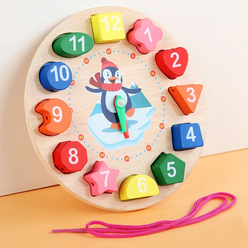 Montessori Wooden Clock Educational Game-5