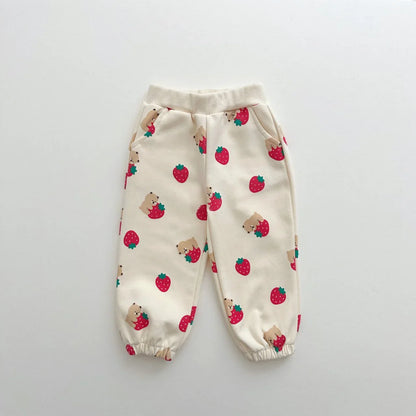Pants and Sweatshirt Set Strawberries for Children-2