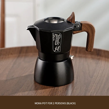 Bincoo Double-valve Moka Pot Aluminum Coffee Kettle Household Italian Espresso Coffee Pot Espresso Machine Coffee Utensils