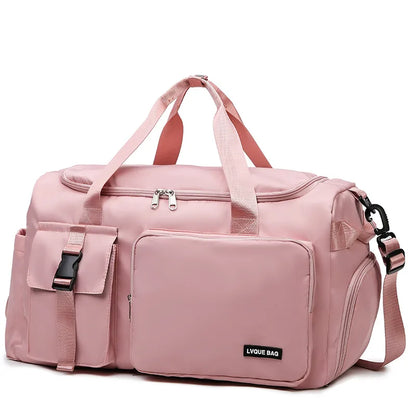 NNEOBA Travel Handbag Dry And Wet Separation Convertible Design Pink-0