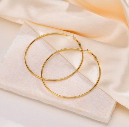 18K Gold Plated Classic Hoop Earrings