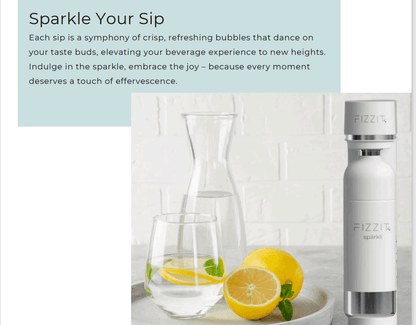 Carbonated Sparkling Water - Pure, Refreshing Bubbles with Zero Calories