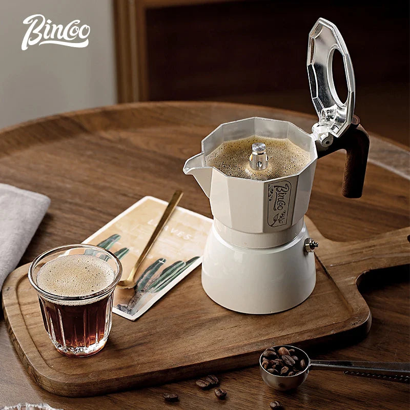Bincoo Double-valve Moka Pot Aluminum Coffee Kettle Household Italian Espresso Coffee Pot Espresso Machine Coffee Utensils