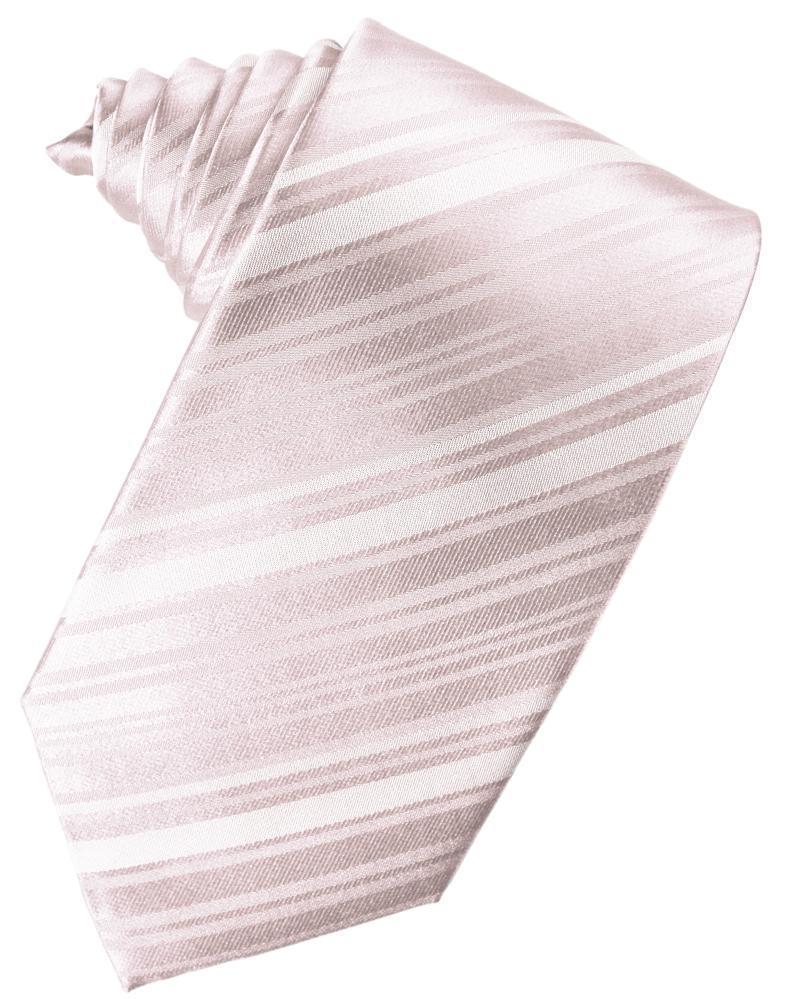 Striped Satin Necktie Self Tie-7