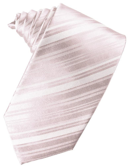 Striped Satin Necktie Self Tie-7