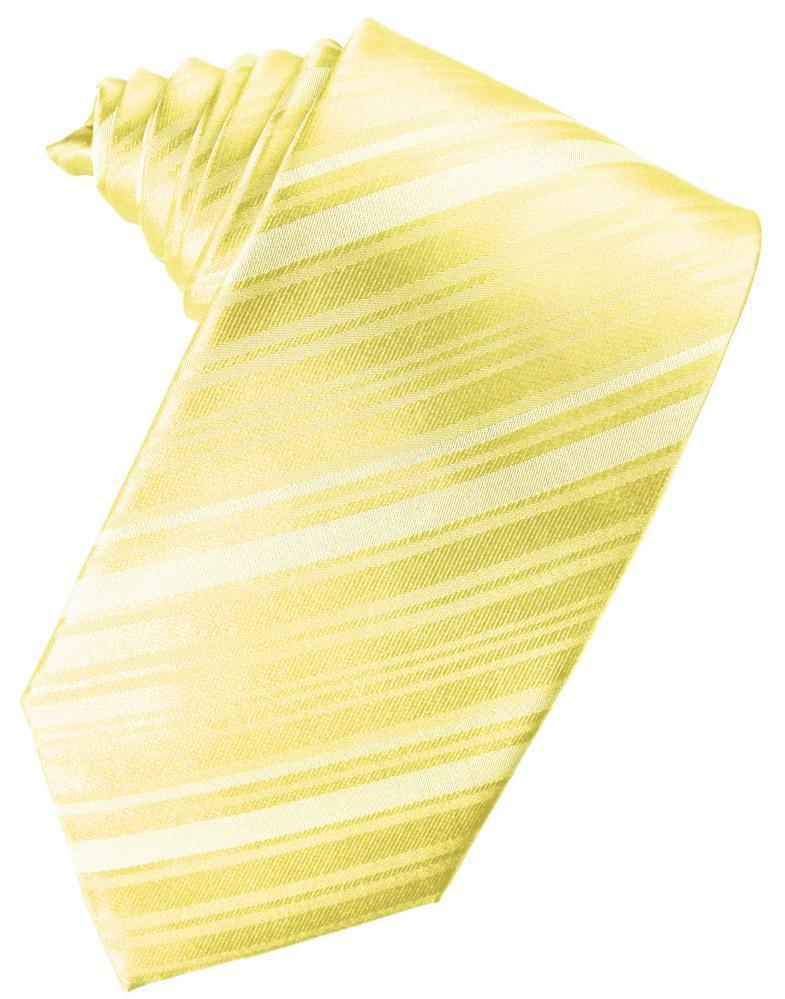 Striped Satin Necktie Self Tie-9
