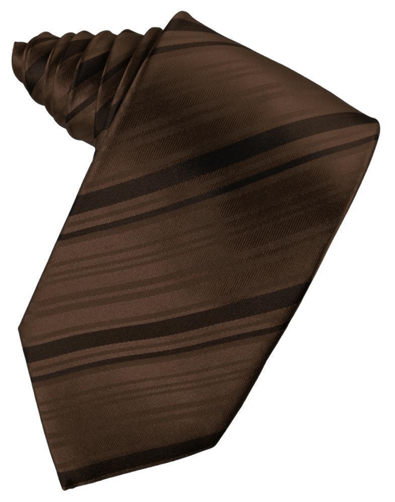 Striped Satin Necktie Self Tie-11